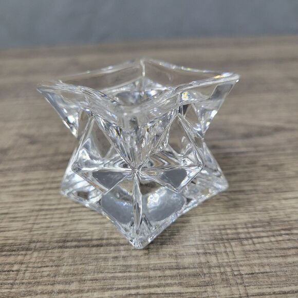 Clear Glass Taper Candleholders; Set of 2‎ - Picture 8 of 9